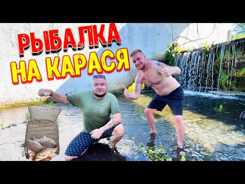 Видео: Вечерняя РЫБАЛКА на КАРАСЯ / Ловим РАКОВ Руками