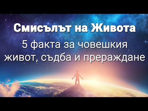 Видео: Смисълът на Живота - 5 Важни Факта за Човешкия Живот, Съдба и Прераждане