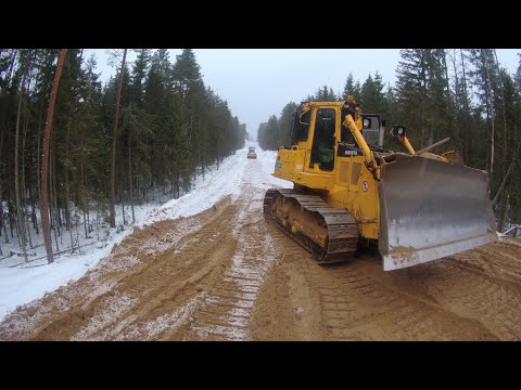 Видео: Бульдозер. Планировка. Строительство дороги.