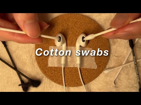 Видео: ASMR Царапание EarPods 6 видами ватных палочек (No Talking)