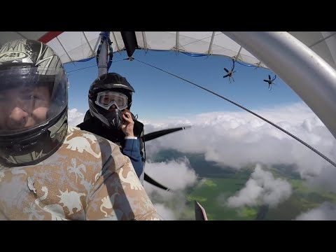Видео: Полёт вдвоём в облаках. От взлёта до посадки.