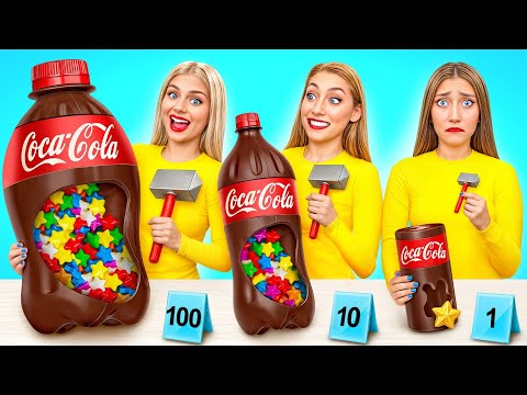 Видео: 100 Слоев Еды Челлендж | Потрясающие Кухонные Лайфхаки от Choco DO