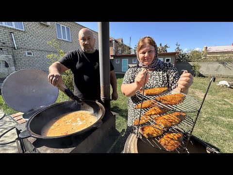 Видео: Приготовили Уху по Королевски ! Вкуснейшая Скумбрия в  тандыре !