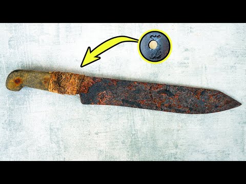 Видео: Реставрация Ржавого Ножа С Интересным Клеймом!