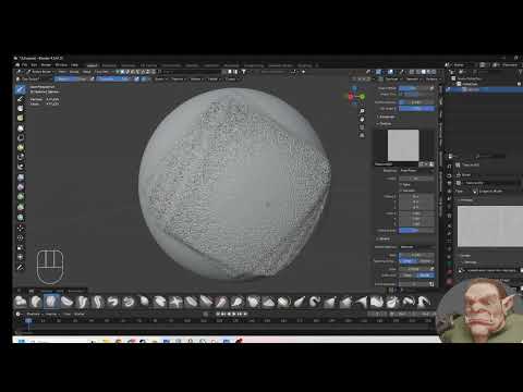 Видео: Как сделать шершавый паттерн в Blender геометрией используя скачанную картинку.