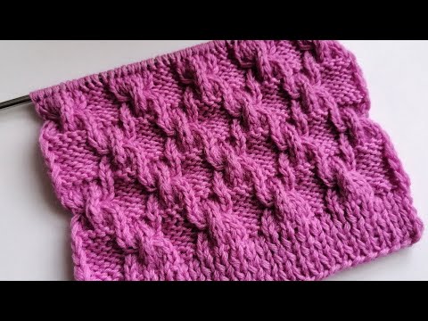 Видео: Красивый рельефный узор спицами для шапок, кардиганов, детских вязаных изделий и т.д.