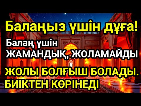 Видео: 🤲☝️💯Балаңызға еш жамандық бәлекет кесір жоламайды, жетістікке жетеді