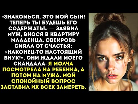 Видео: «Или ты платишь алименты на МОЕГО ребёнка, или я развожусь!» — муж принес домой чужого младенца.