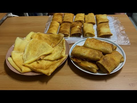Видео: Блины домашние, нежные, сытные с сочной начинкой! 