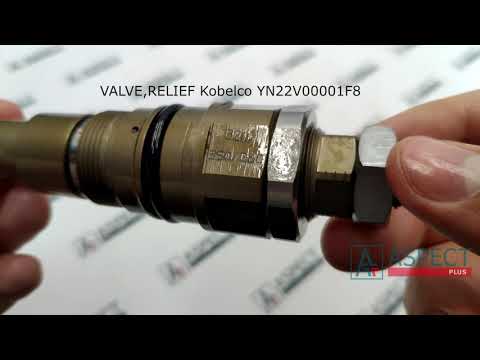 Видео: Клапан valve relief главного гидравлического распределителя Kobelco YN22V00001F8 YN22V00001F6