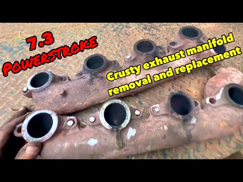 Видео: 7.3 снятие/замена выпускных коллекторов