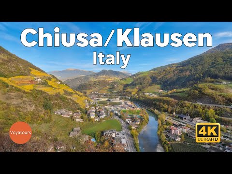 Видео: Chiusa/Klausen - Деревня В Итальянских Альпах С Захватывающими Дух Пейзажами (4К UHD)