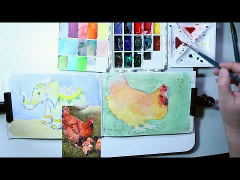 Видео: Акварель - Chicken