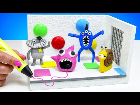 Видео: Сделала Всех БОССОВ Garten of Banban 2 😱 Все Монстры Детский Сад Банбан 2 3D Ручкой