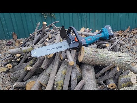 Видео: Болгарка 18V с насадкой цепная пила. Пробуем в деле.