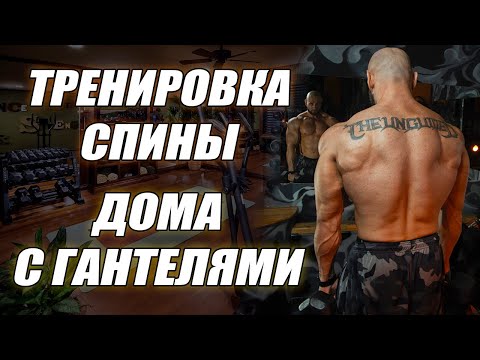 Видео: Как накачать спину дома с гантелями? Супер комплекс упражнений на спину с гантелями!