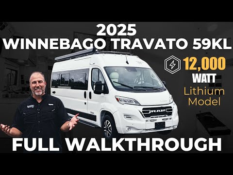Видео: Обратите внимание на этот автодом Winnebago Travato 59KL класса B 2025 года | 12 000 Вт литиевой ...