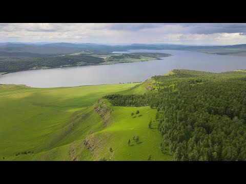 Видео: Природа Сибири. Красноярский край. Озеро Большое, Круглое, Малое с квадрокоптера.