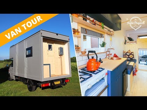 Видео: Экскурсия на фургоне - Beautiful Box Van Luton Conversion