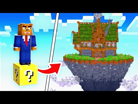 Видео: Создание СУПЕР острова из блоков удачи в Minecraft
