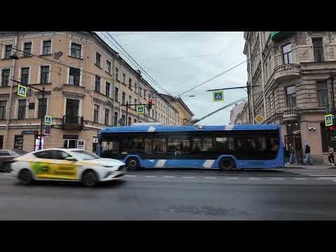 Видео: Суворовский пр от Старо-Невского 1 2 3 4 5 6 7 Советская Ул.Прогулка по Санкт-Петербургу 4к