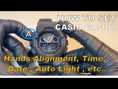 Видео: Как настроить G-Shock GA-100 и все функции модуля 5081