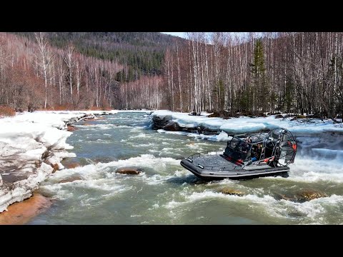 Видео: Весна, МАНСКИЕ пороги на двух аэролодках SIBEX | межсезонья НЕТ!