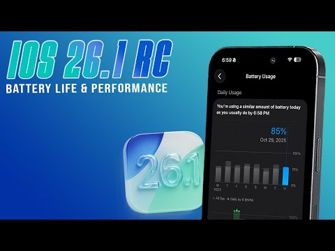 Видео: Время работы батареи iOS 26.1 RC и производительность (через 24 часа)
