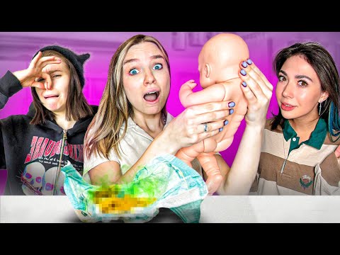 Видео: Кто станет лучшей мамой челлендж! **Катя Екатзе и Маруся**