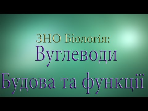 Видео: ЗНО Біологія  Віглеводи