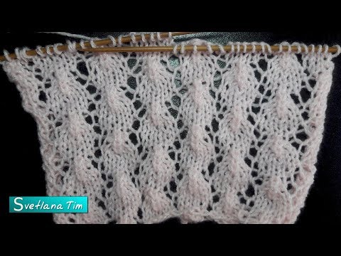 Видео: Красивый Ажурный узор спицами # 618