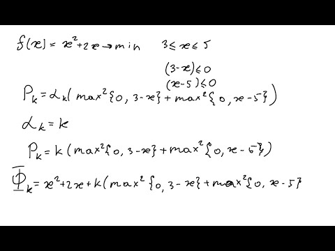 Видео: Метод штрафных функций