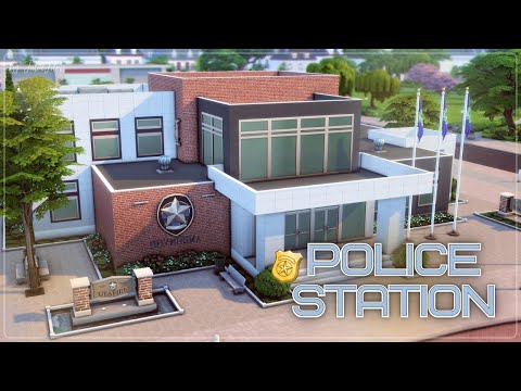 Видео: Полицейский Участок👮🏻‍♀️🚓│Строительство│Police Station │SpeedBuild│NO CC [The Sims 4]