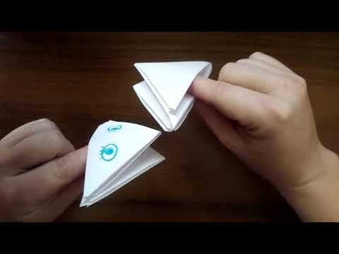 Видео: Квакающая лягушка из бумаги (вариант 2) || Оригами