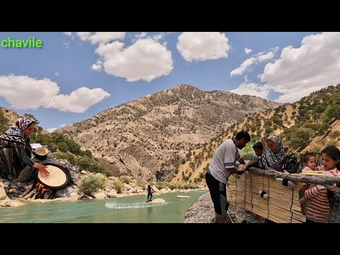 Видео: Жизнь иранских кочевников у горной реки | Традиционная выпечка хлеба и семейный труд