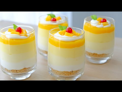 Видео: НЕТ ЖЕЛАТИНА｜НЕТ ЭГГ｜Манговый мусс в чашках｜Простой рецепт за 15 минут