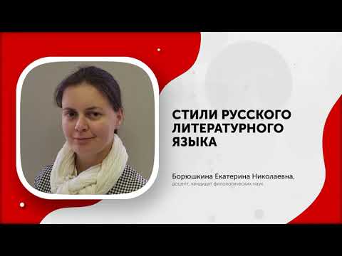 Видео: Борюшкина Стили Русского литературного языка