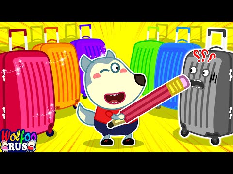 Видео: Вулфу стер все цвета! | Учимся любить цвета вместе | Wolfoo Russian