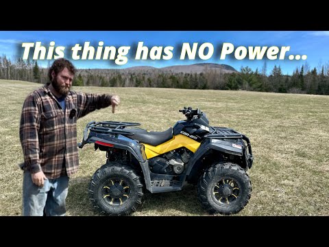 Видео: Can am Outlander 800 НЕТ мощности: Еле едет!!!