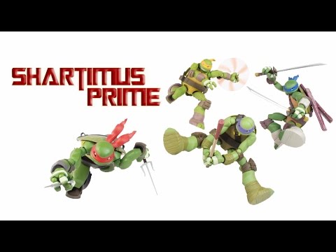Видео: Обзор мультяшной фигурки Revoltech TMNT Леонардо Донателло Рафаэль Микеланджело Nickelodeon