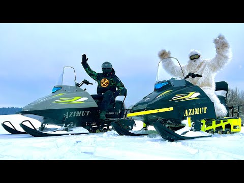 Видео: Новейший снегоход Бурлак Азимут! Показываем, что может снегоход за 205 тр!