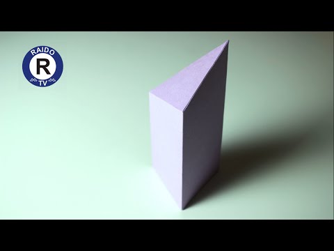 Видео: КАК СДЕЛАТЬ УСЕЧЁННУЮ ТРЕУГОЛЬНУЮ ПРИЗМУ ИЗ БУМАГИ?  УСЕЧЁННАЯ ТРЕУГОЛЬНАЯ ПРИЗМА. #RAIDOTV