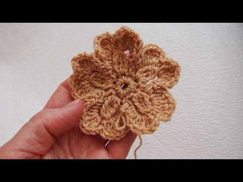 Видео: Простой цветок крючком. Цветочный мотив.ЛЕГКО! Вязание для начинающих🌸crochet flower Урок 404