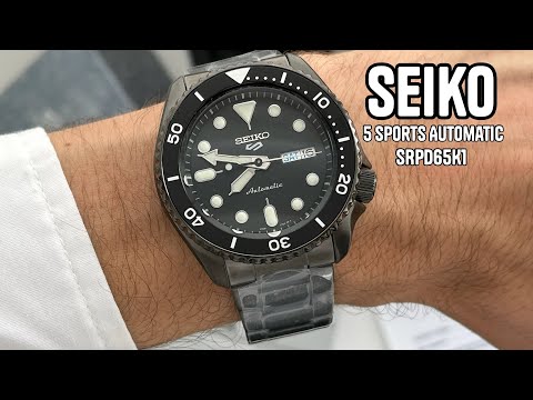 Видео: Обзор на мужские часы Seiko  5 Sports Automatic SRPD65K1