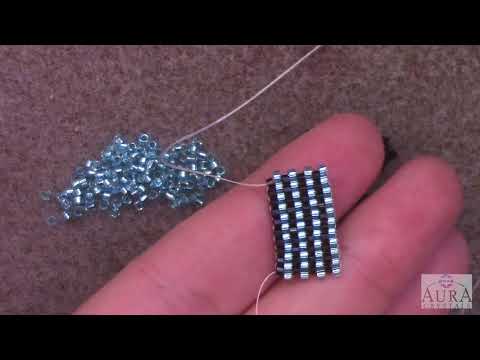 Видео: Изучите технику чётного счёта узора «пейот» — урок по бисероплетению для начинающих от Aura Crystals