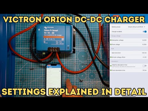 Видео: Подробное описание настроек зарядного устройства Victron Orion-Tr Smart DC-DC