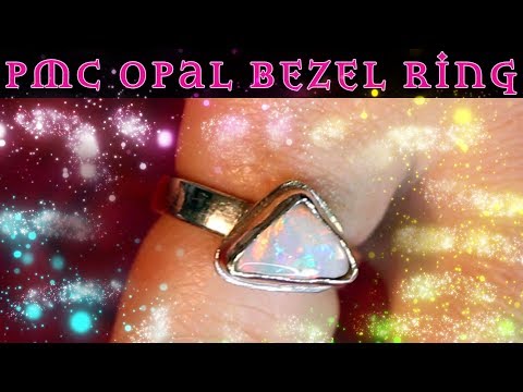 Видео: Кольцо PMC — безель с серебряной глиной — драгоценная глина