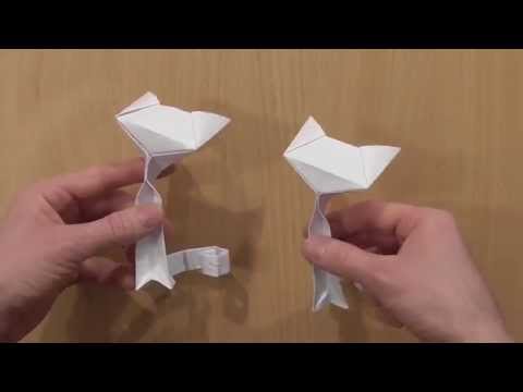 Видео: Кошка 🐱 оригами, cat origami 🐾 (Richard Wang)