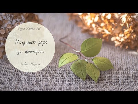 Видео: Молд листа розы для работы с фоамираном