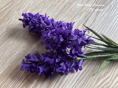 Видео: Лаванда / Lavender/ Цветы из гофрированной бумаги
